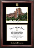DePaul Blue Demons Gold Embossed Diploma Frame with Campus Images Lithograph