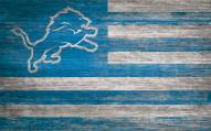 Detroit Lions 11" x 19" Distressed Flag Sign