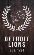 Detroit Lions 11" x 19" Laurel Wreath Sign
