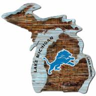 Detroit Lions 12" Roadmap State Sign