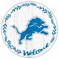 Detroit Lions 12" Welcome Circle Sign