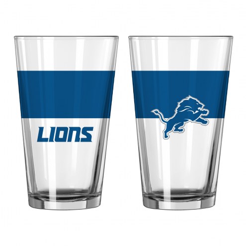 Detroit Lions 16 oz. Colorblock Pint Glass