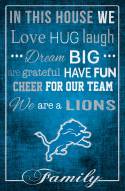 Detroit Lions 17" x 26" In This House Sign