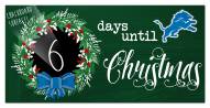 Detroit Lions 6" x 12" Chalk Christmas Countdown Sign