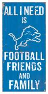 Detroit Lions 6" x 12" Friends & Family Sign