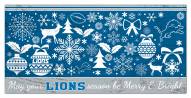 Detroit Lions 6" x 12" Merry & Bright Sign
