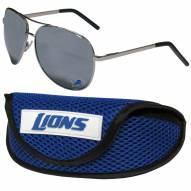 Detroit Lions Aviator Sunglasses and Sports Case
