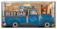 Detroit Lions Best Dad Truck 6" x 12" Sign