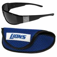Detroit Lions Chrome Wrap Sunglasses & Sports Case