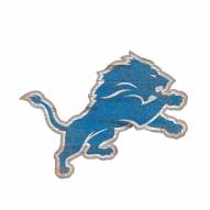 Detroit Lions Distressed Logo Cutout Sign