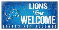 Detroit Lions Fans Welcome Sign