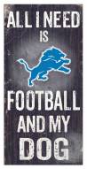 Detroit Lions Football & My Dog Sign