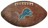 Detroit Lions Football Shaped Sign