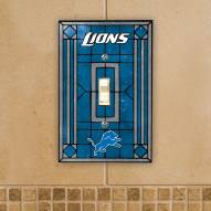 Detroit Lions Glass Single Light Switch Plate Cover
