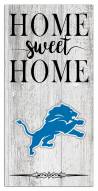 Detroit Lions Home Sweet Home Whitewashed 6" x 12" Sign