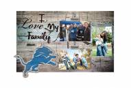 Detroit Lions I Love My Family Clip Frame