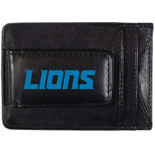 Detroit Lions Logo Leather Cash and Cardholder