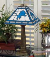 Detroit Lions Stained Glass Mission Table Lamp