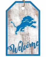 Detroit Lions Welcome Team Tag 11" x 19" Sign