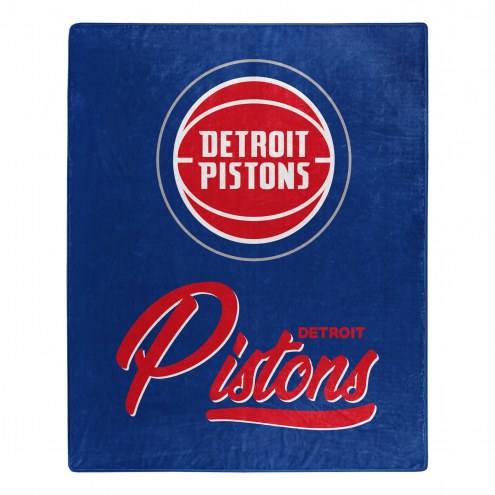 Detroit Pistons Signature Raschel Throw Blanket