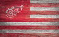 Detroit Red Wings 11" x 19" Distressed Flag Sign