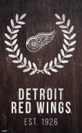 Detroit Red Wings 11" x 19" Laurel Wreath Sign