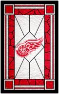 Detroit Red Wings 11" x 19" Stained Glass Sign