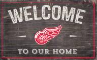 Detroit Red Wings 11" x 19" Welcome to Our Home Sign
