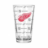 Detroit Red Wings 16 oz. Sandblasted Pint Glass