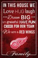 Detroit Red Wings 17" x 26" In This House Sign