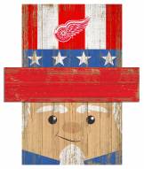 Detroit Red Wings 19" x 16" Patriotic Head