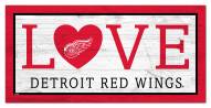 Detroit Red Wings 6" x 12" Love Sign