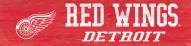 Detroit Red Wings 6" x 24" Team Name Sign