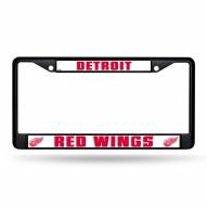 Detroit Red Wings Black Metal License Plate Frame