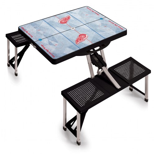 Detroit Red Wings Black Sports Folding Picnic Table