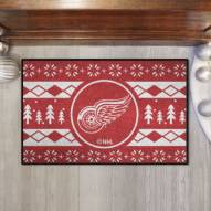 Detroit Red Wings Christmas Sweater Starter Rug