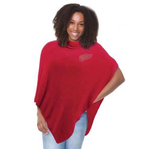 Detroit Red Wings Crystal Knit Poncho