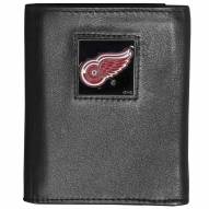 Detroit Red Wings Deluxe Leather Tri-fold Wallet in Gift Box