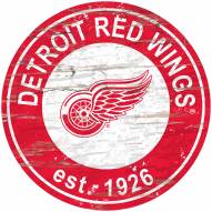 Detroit Red Wings Distressed Round Sign