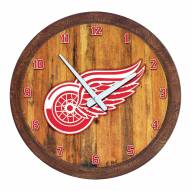 Detroit Red Wings "Faux" Barrel Top Wall Clock