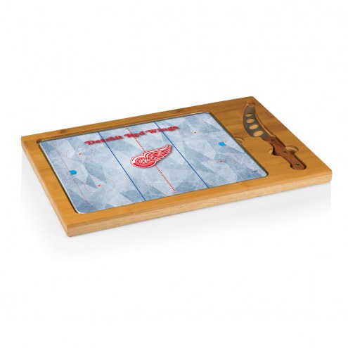 Detroit Red Wings Icon Glass Top Cutting Board