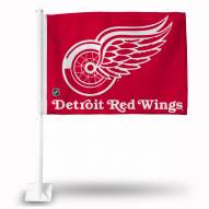 Detroit Red Wings Red Car Flag