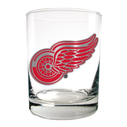 Detroit Red Wings NHL Rocks Glass - Set of 2