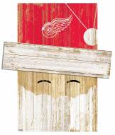 Detroit Red Wings Santa Head Sign