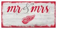 Detroit Red Wings Script Mr. & Mrs. Sign