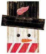 Detroit Red Wings Snowman Head Sign