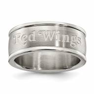 Detroit Red Wings Stainless Steel Logo Ring