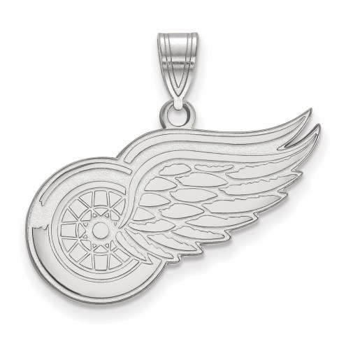 Detroit Red Wings Sterling Silver Large Pendant