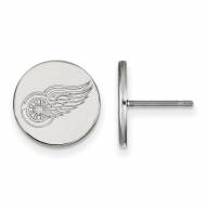 Detroit Red Wings Sterling Silver Small Disc Earrings