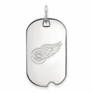 Detroit Red Wings Sterling Silver Small Dog Tag